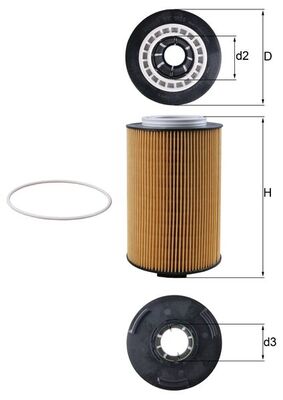 Ölfilter - OX 1028D MAHLE