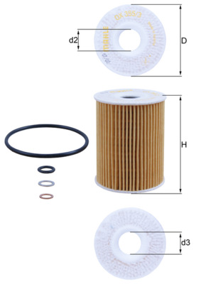 Filtro olio - OX 355/3D MAHLE
