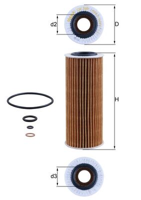 Oil Filter - OX 368D1 MAHLE