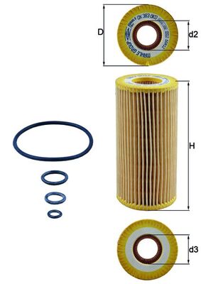 Oil Filter - OX 383D MAHLE