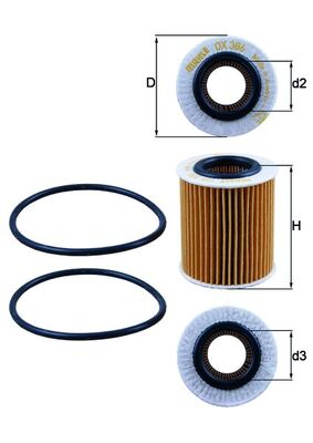 Oil Filter - OX 386D MAHLE