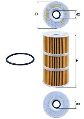 Oil Filter - OX 389/1D MAHLE