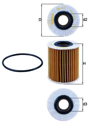 Oil Filter - OX 413D2 MAHLE