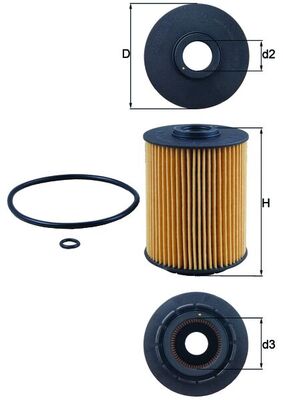 Oil Filter - OX 356D MAHLE