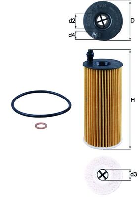 Oil Filter - OX 404D MAHLE