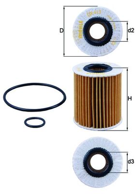 Filtro olio - OX 413D1 MAHLE