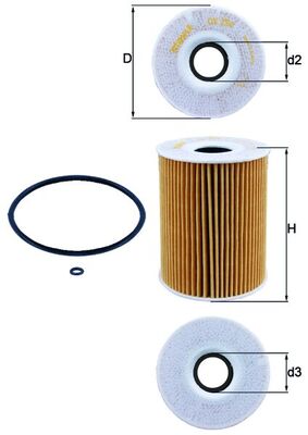 Oil Filter - OX 254D1 MAHLE