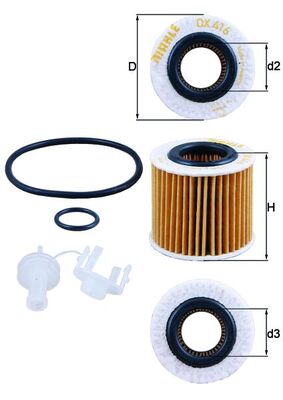 Oil Filter - OX 416D2 MAHLE