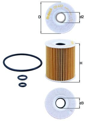Filtro olio - OX 422D MAHLE