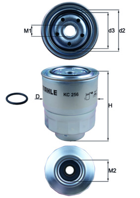 Filtro carburante - KC 256D MAHLE