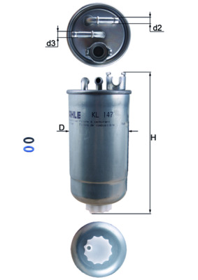 Fuel filter - KL 147D MAHLE