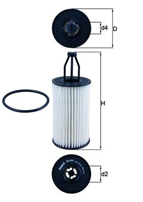 Filtro olio - OX 814D MAHLE