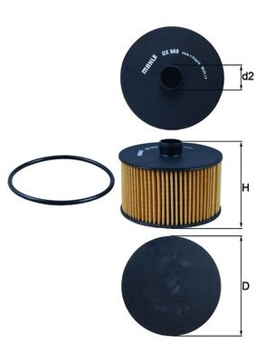 alyvos filtras - OX 968D MAHLE