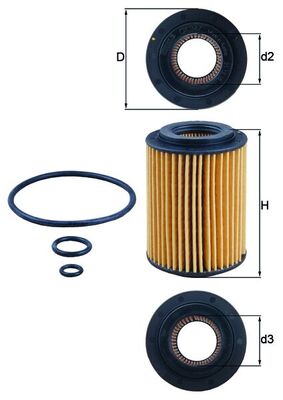 Oil Filter - OX 347D MAHLE