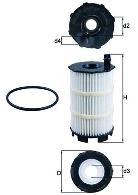 Oil Filter - OX 350/4D MAHLE