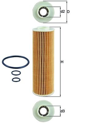 Oil Filter - OX 183/5D MAHLE