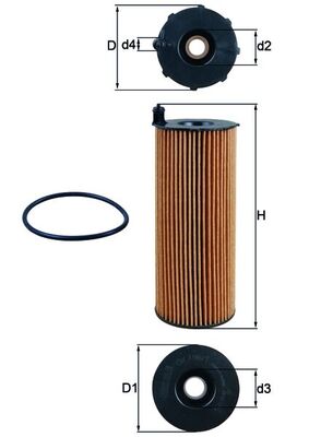 Filtro olio - OX 196/1D1 MAHLE