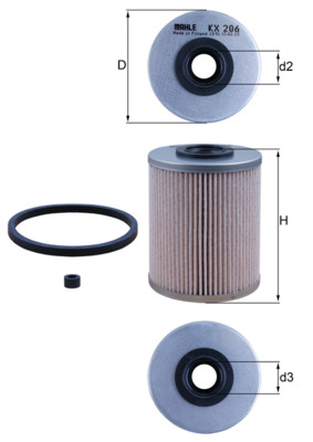 Fuel filter - KX 206D MAHLE