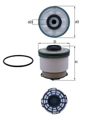 Fuel filter - KX 385D MAHLE