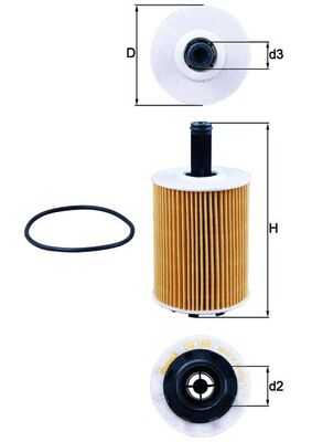Oil Filter - OX 188D MAHLE