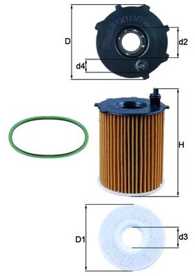 Filtro olio - OX 171/2D1 MAHLE