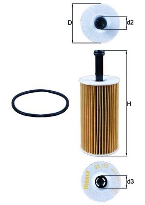 Oil Filter - OX 193D MAHLE