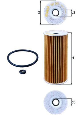Oil Filter - OX 201D MAHLE