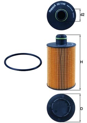 Oil Filter - OX 1145D MAHLE