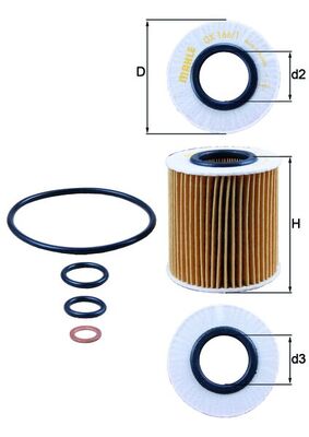 Oil Filter - OX 166/1D MAHLE