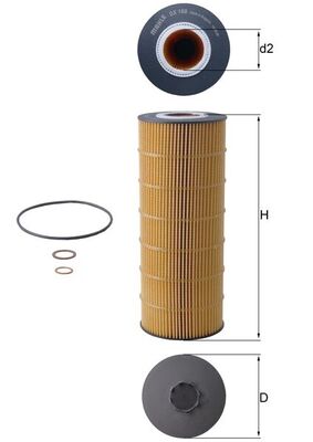 Oil Filter - OX 168D MAHLE