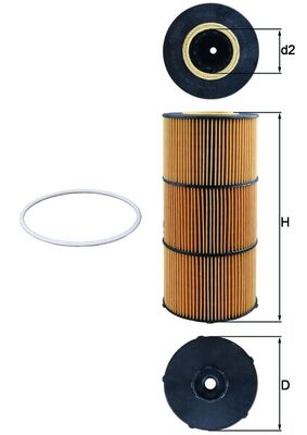 Filtro olio - OX 832D MAHLE