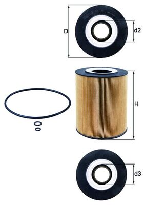 Oil Filter - OX 146D MAHLE