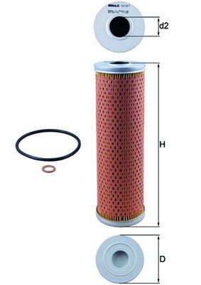 Oil Filter - OX 147D MAHLE