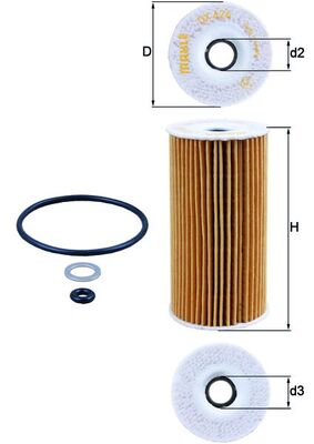 Filtro olio - OX 424D MAHLE