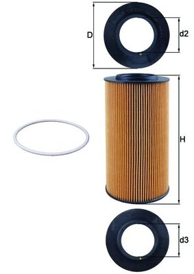 alyvos filtras - OX 434D MAHLE