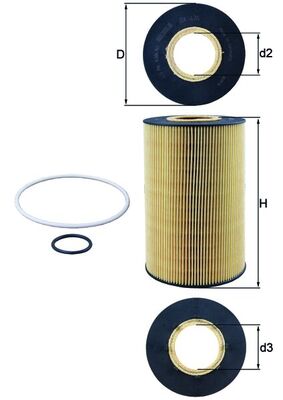 Filtro olio - OX 435D MAHLE