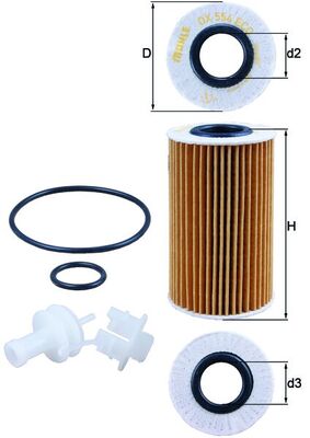Oil Filter - OX 554D2 MAHLE