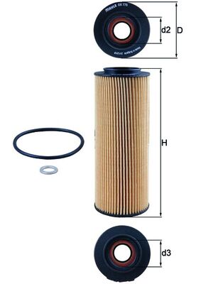 Oil Filter - OX 775D MAHLE