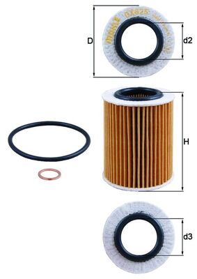 Oil Filter - OX 825D MAHLE