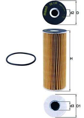 Filtro olio - OX 133D MAHLE