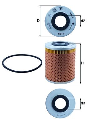 Filtro olio - OX 15D MAHLE