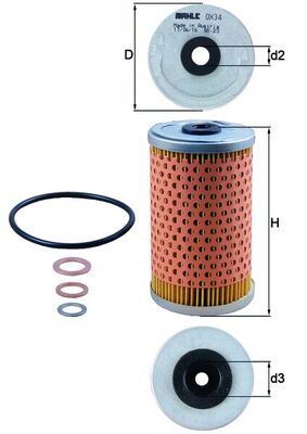 Filtro olio - OX 34D MAHLE