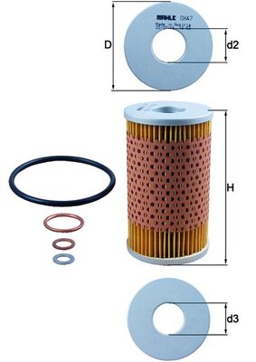 Oil Filter - OX 47D MAHLE