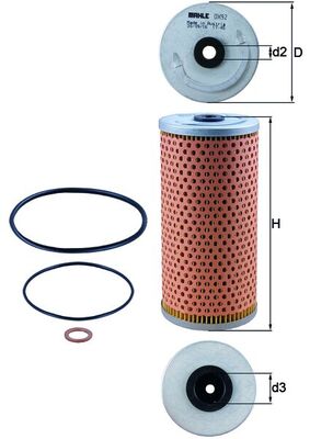 Filtro olio - OX 92D MAHLE
