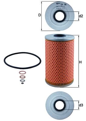Filtro olio - OX 96D MAHLE