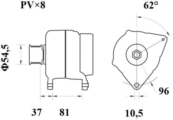 Alternator - MG 812 MAHLE