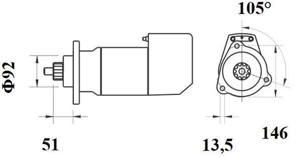 Стартер - MS 756 MAHLE