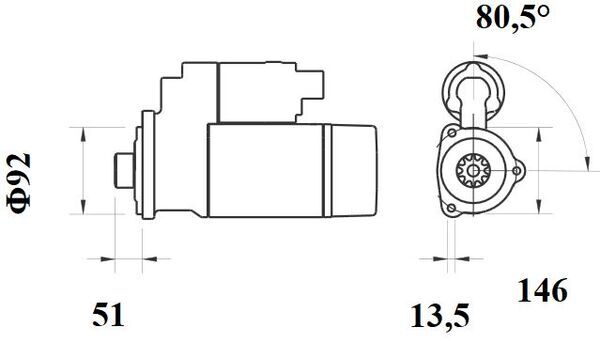 Стартер - MS 757 MAHLE