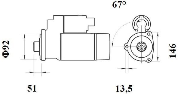 Starter - MS 765 MAHLE