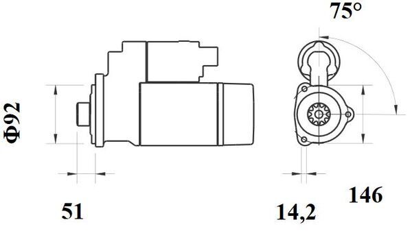 Стартер - MS 781 MAHLE